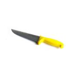 Couteau boucher 21 cm manche jaune sous blister