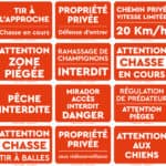 Pancartes de chasse