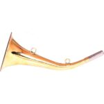 Corne de chasse ronde 30 cm laitonnée